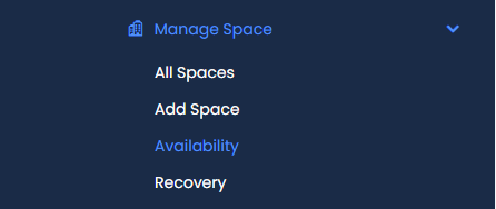 Manage Space Side Menu